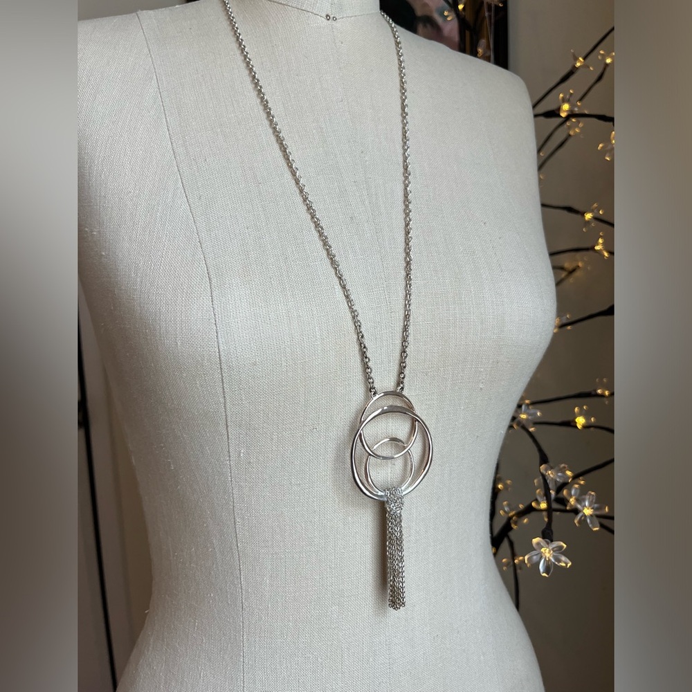 Dana Buchman gold tone chain statement necklace